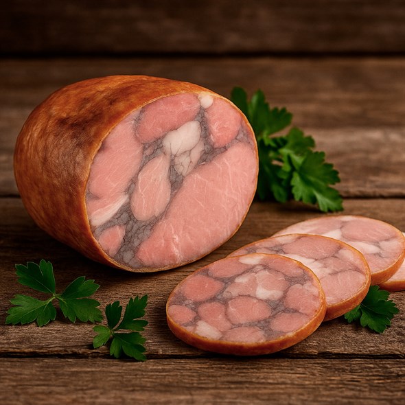 Ветчина деревенская - 4 мяса (гов/свин/кур/инд) - фото 8992