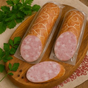 Ветчина мраморная диетическая (курица + индейка + говядина, 300-400 гр.)
