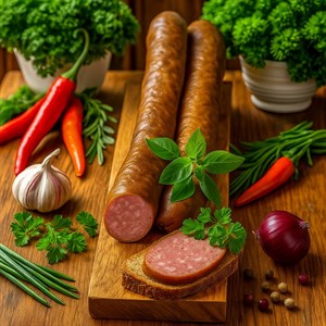 Колбаса домашняя полукопченая (кур) в н/о